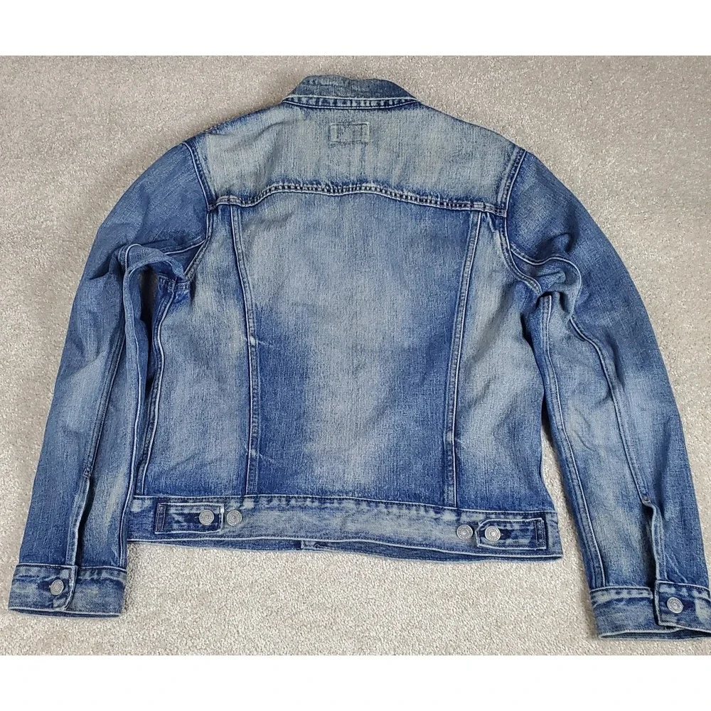 Polo Ralph Lauren Men's Blue Jean Jacket Size M Distressed Trucker Vintage 1990s